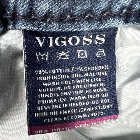 Vigoss Jeans Women’s 28x32 Blue New York Boot Cut Low Rise Embroidered - Picture 11 of 16
